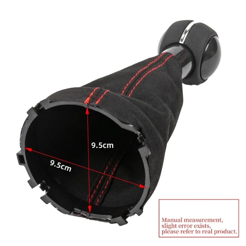 Replacement Manual Gear Knob with Black Panels and Silver-Tone Trim for F54 F55