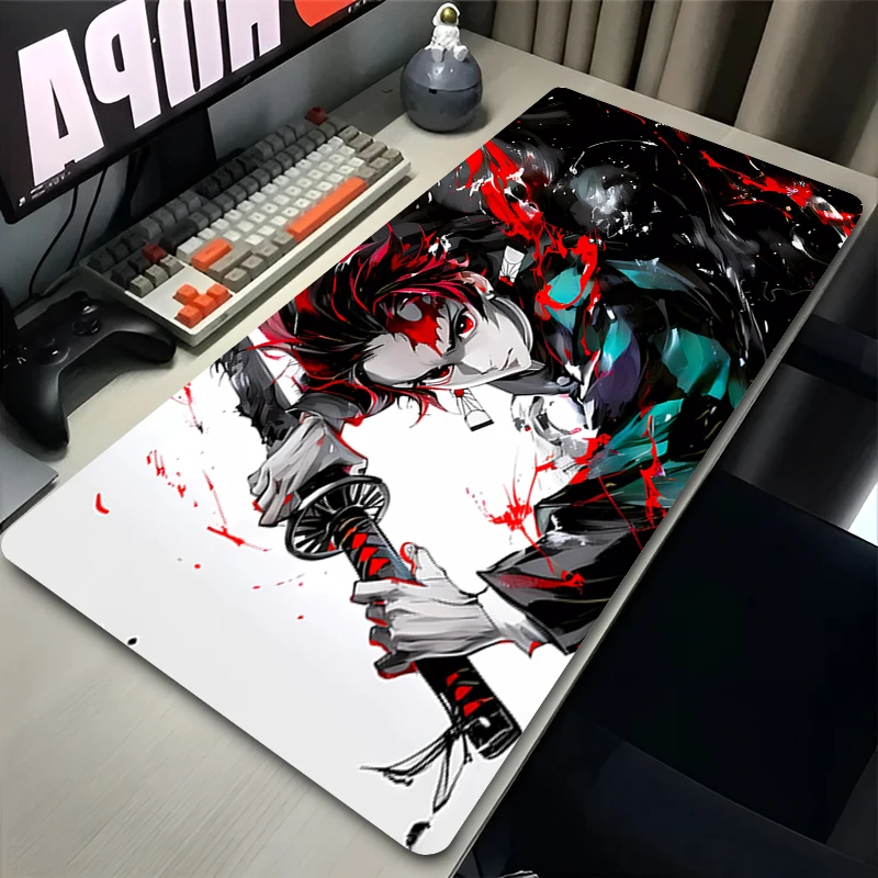 

Mouse Pad Non-Slip Rubber mousepads Game player notebook computer Pad table mat PC carpet Demon Slayer Tanjirou Mousepad XL XXL