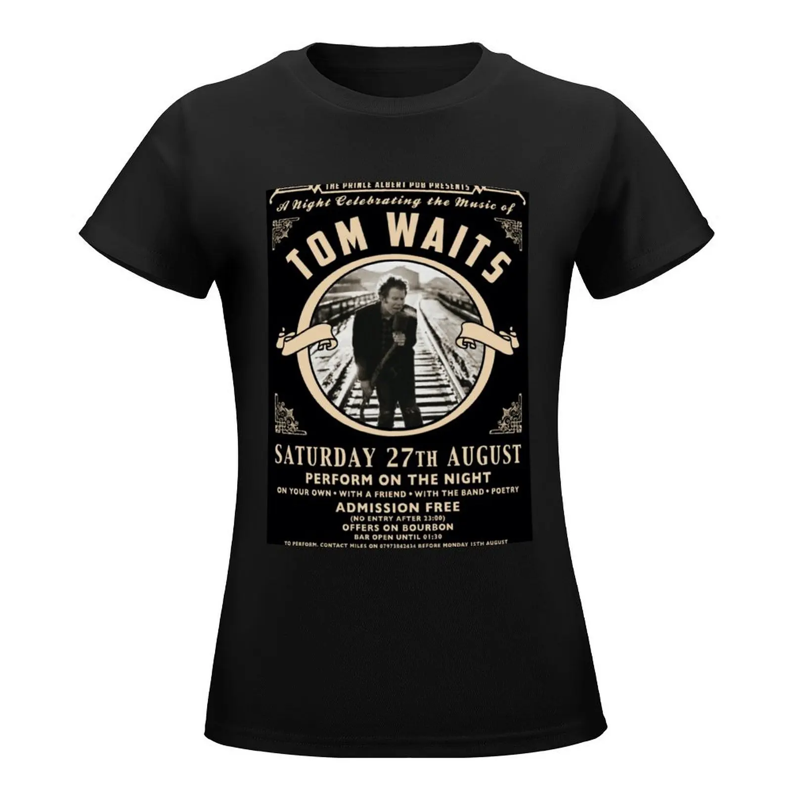 TOM-WAITS T-Shirt anime funny tight shirts for Women