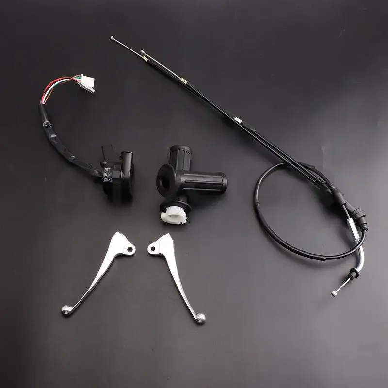 For Yamaha PW50 PY50 50cc PEEWEE PIWI Dirt Pit Bike Motorcycle Accelerator Handle Brake Lever Start Switch Choke Cable Set