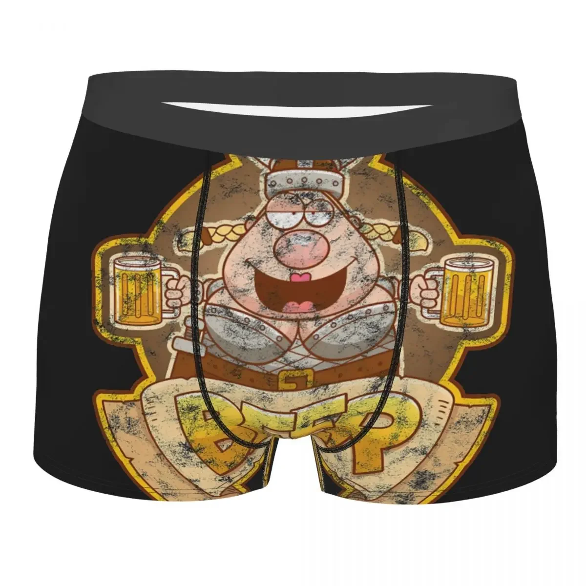 Distressed BEER!  Woman Men's Boxer Briefs Shorts Men Underpants Cartoon Anime Funny Men's Panties Soft Underwear For Men