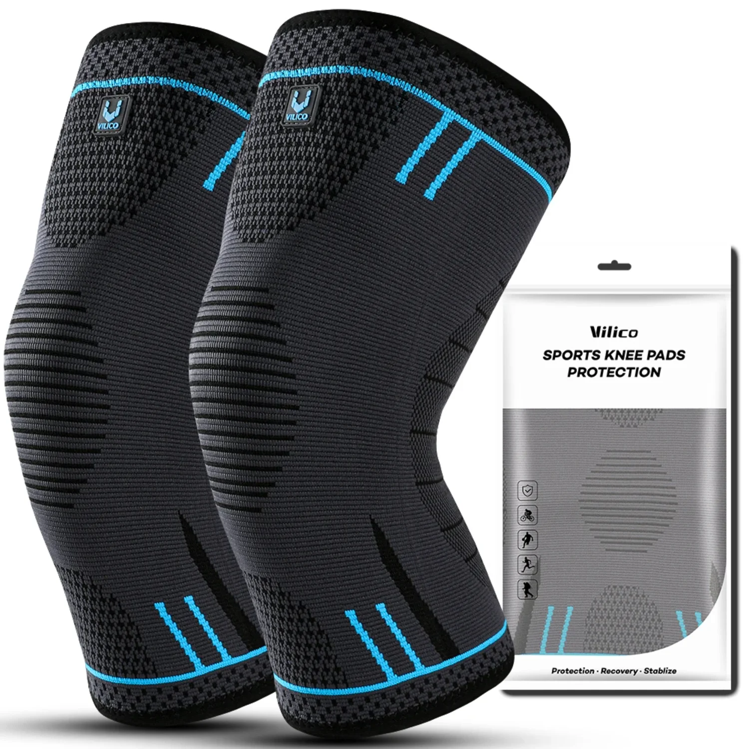 

1 Pcs Compression Knee Support Sleeve Elastic Breathable Knee Pads Brace Springs Gym Sports Protector Basketball Volleyball Run