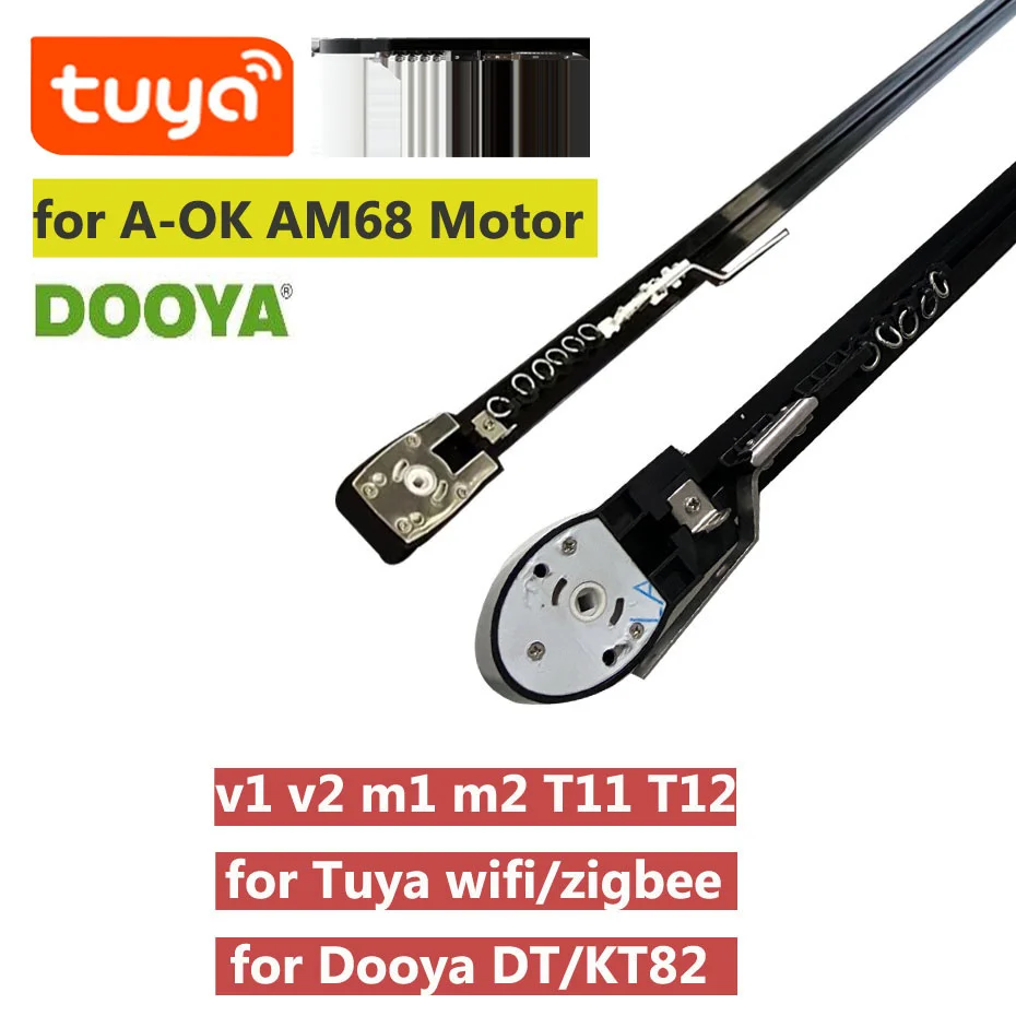 

Customize Silent Motorized Curtain Track for Tuya mini short wifi Zigbee/Dooya 82 Motor/A-OK AM68 Motor,Rail Cornice карниз