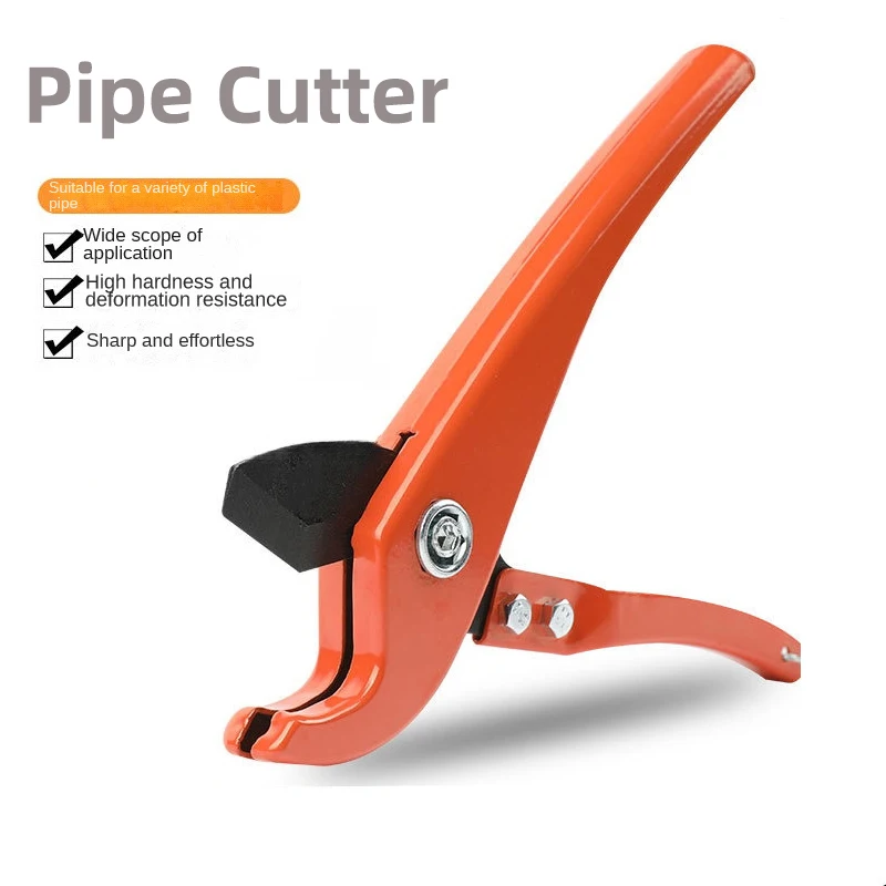 PVC Pipe Cutter, Tubing Cutter Ratchet Tube Hose Tools Cutting Tool for Cutting PVC PEX Plastic PPR Hoses up to 1-1/4