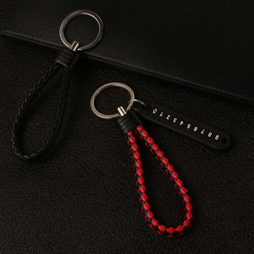 Высокое качество DIY анти-потерянный кожаный ремешок зажим для ключей от автомобиля ​   Брелок с номером телефона, автомобильный брелок для ключей, ремешок для ключей