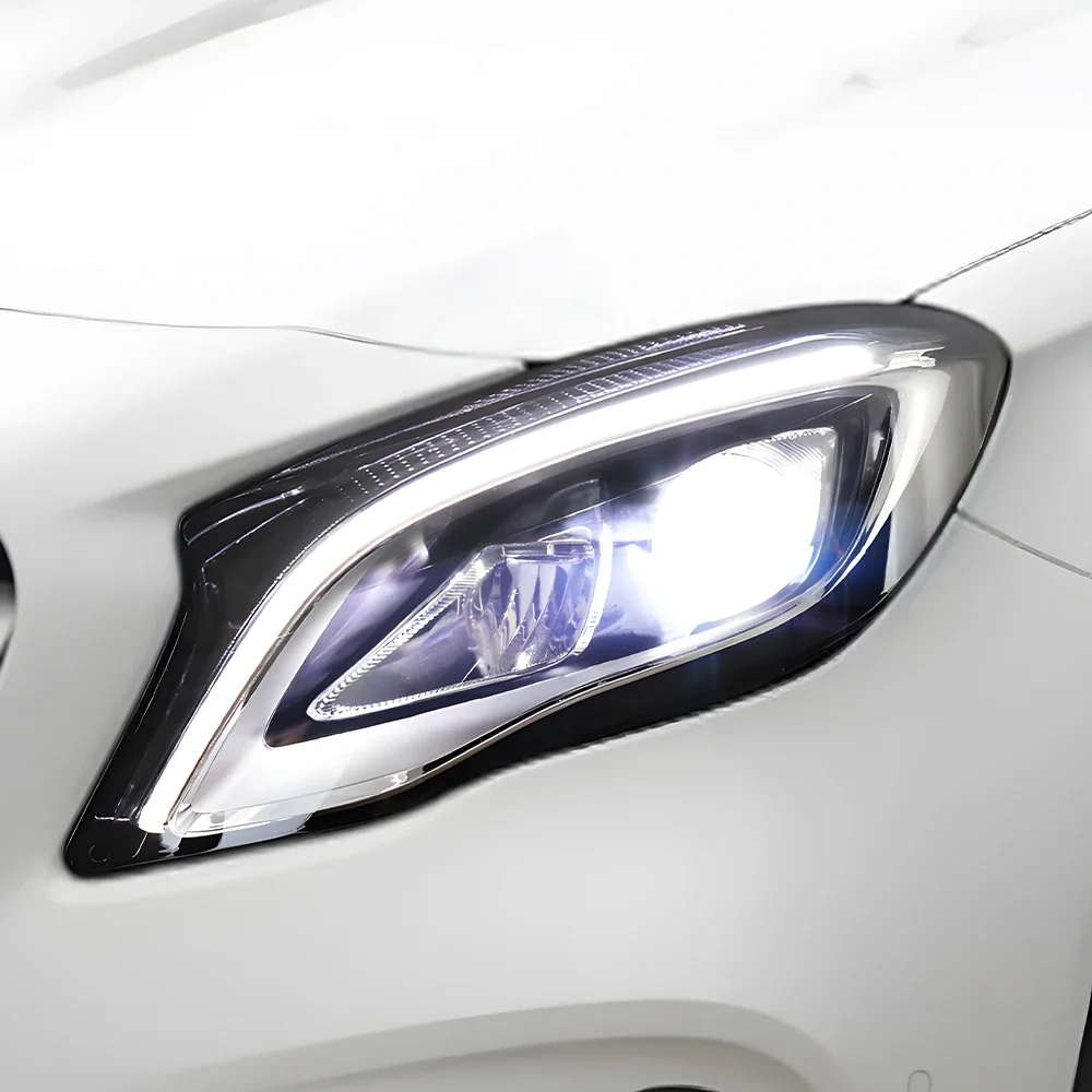 

Автомобильные передние фонари в сборе для Benz GLA W156 X156 2015-2019, обновленный светодиодный объектив проектора, горячая распродажа, инструменты Plug and Play, аксессуары