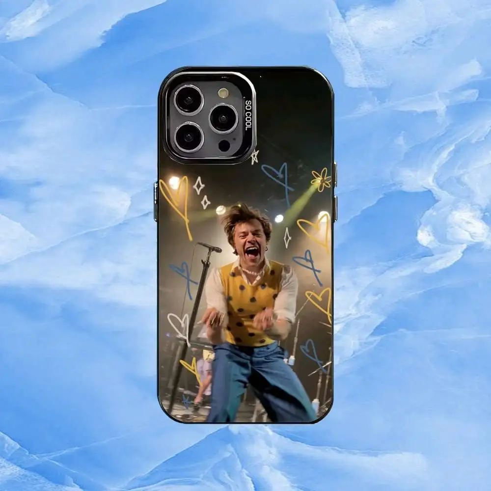 Custodia per telefono H-HaRRy M-Music S-Styles per iPhone17,16,15,14,13,12,11 Plus, custodia per telefono Pro Max Black Candy Silver