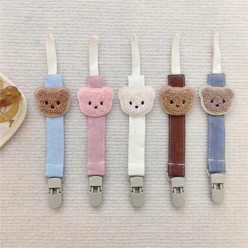 Nette Bär Baby Schnuller Clips Anti-drop Kette Neugeborenen Kleinkind Zahnen Dummy Clip Nippel Halter kinder Spielzeug Zubehör – Detail 2