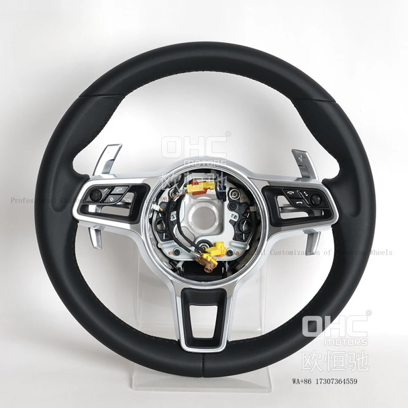 New Suitable for 15-23 Porsche 718 Cayenne 3.0T modified high-end full-leather car steering wheel with components