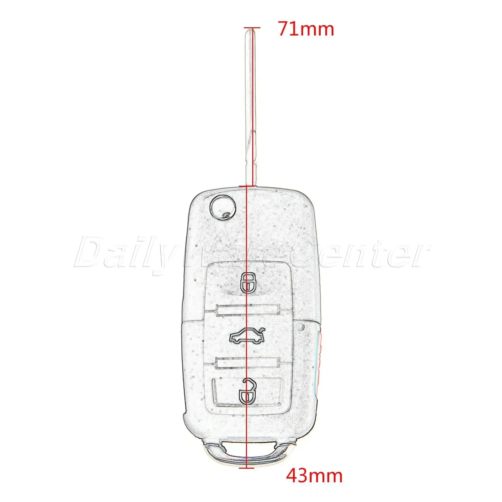 3 + 1 أزرار للطي سيارة عن بعد الوجه مفتاح فوب شل الحال بالنسبة بيتل جيتا باسات أرنب MK4 MK5 R32 GTI CC حافظة مفاتيح يغطي