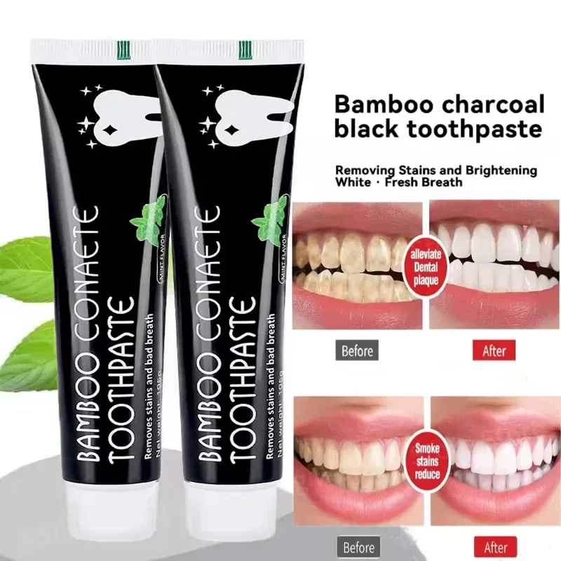 Whitening Toothpaste Bamboo Charcoal Toothpaste Adsorbs Bad Breath Remove Yellow Teeth Strong Cleaning Teeth Stains Oral Care
