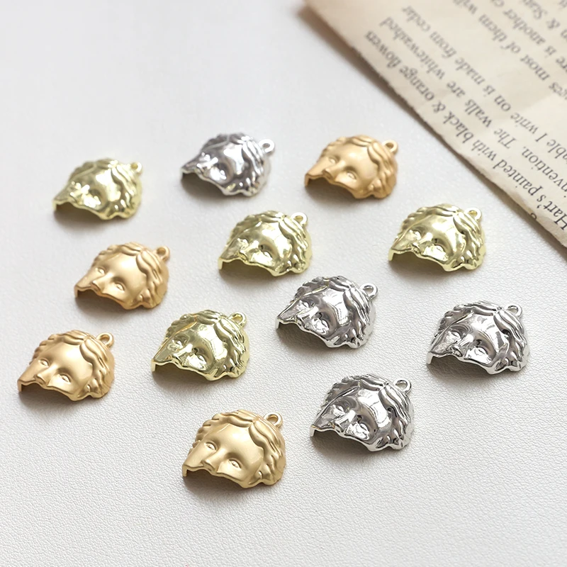 Picture 4: 1pcs Retro Style British Half Face Style Head Alloy Pendant Diy Handmade Jewelry Earrings Necklace Pendant Keychain Charms