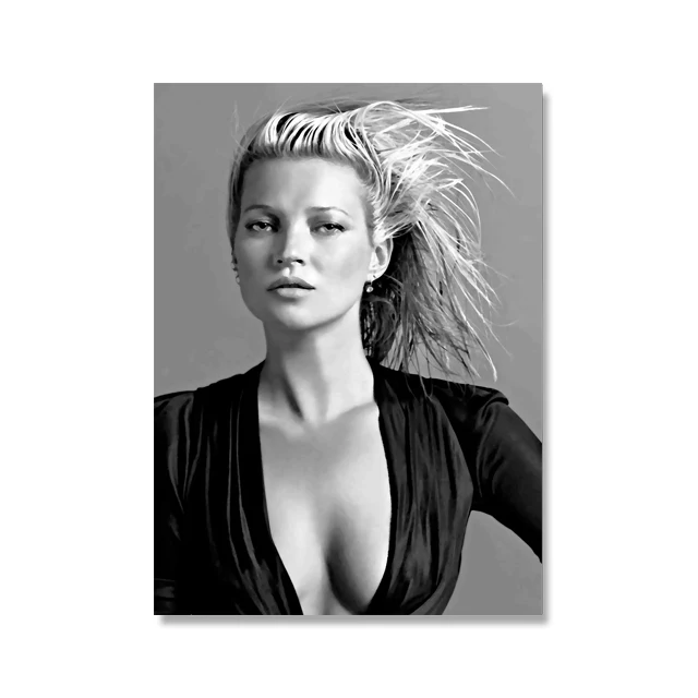 OIQUTGNG Kate Moss Poster sur toile Impression murale 40 x 60 cm