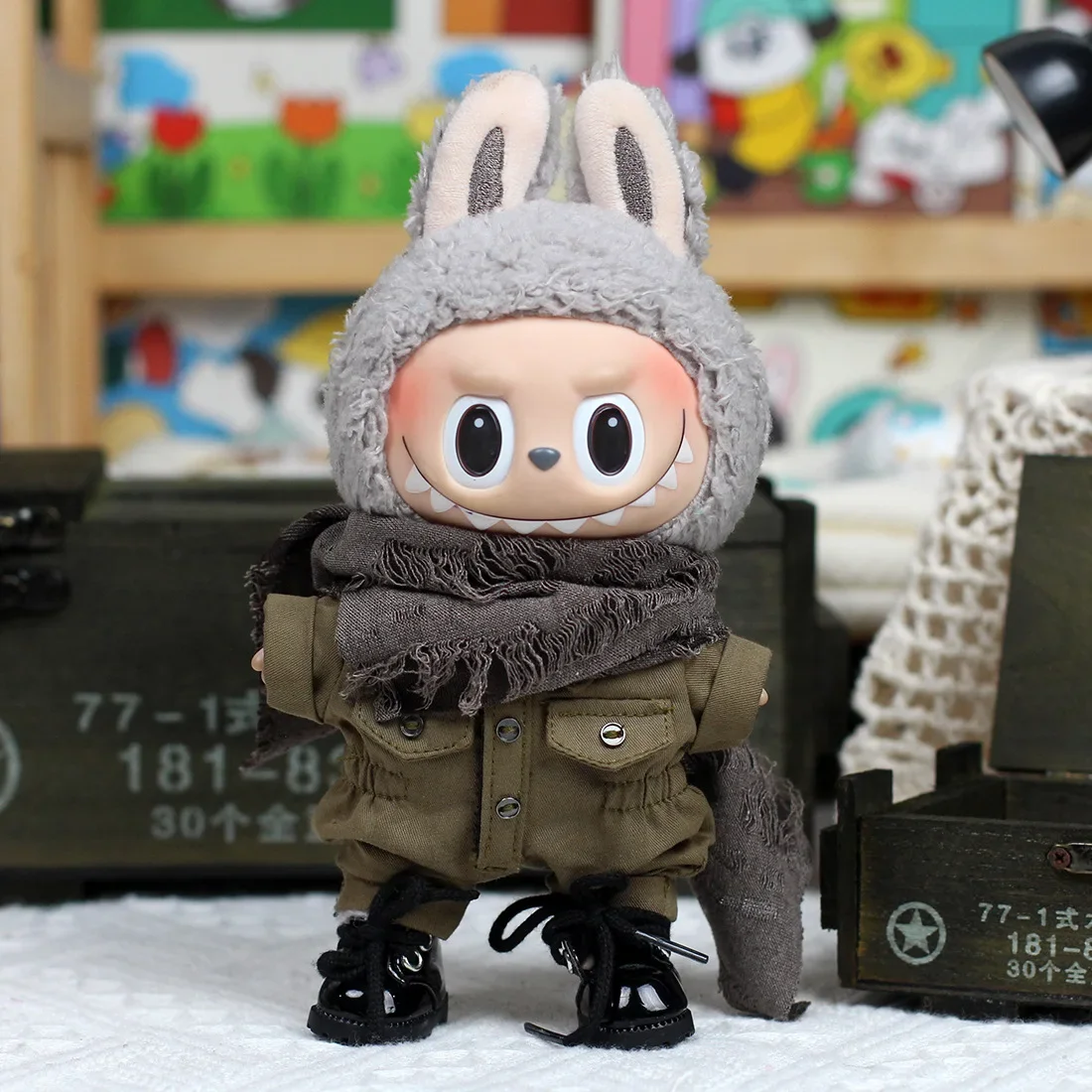 Mini roupas de boneca acessórios para coreia 15-17cm ropa labubu e 10cm algodão boneca terno roupas