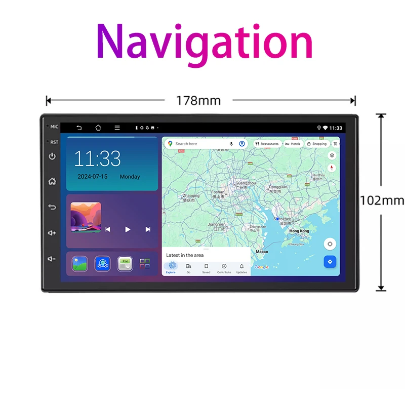 7'' For Nissan Altima 1993-2001 Car Radio 4G SIM Wireless Android 15 Auto Steering Wheel Control BT GPS Google Map 2DIN FM Wifi