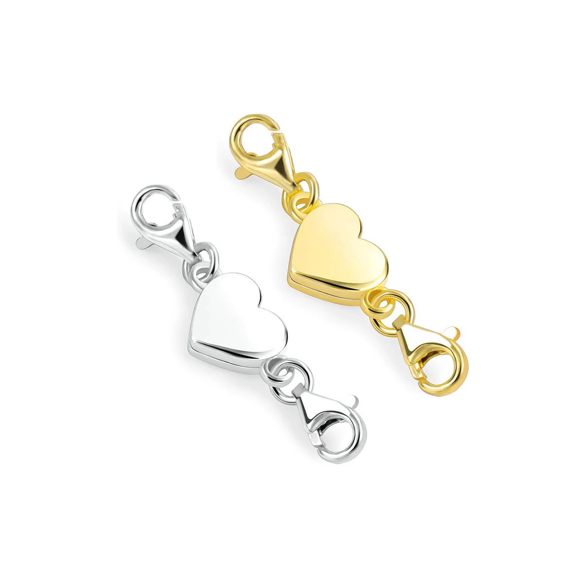 

Магнитная застежка-коннектор для украшений в форме сердца, 1 шт., магнитная застежка для ожерелья и двойной цепочки, застежка-карабин для ожерелья