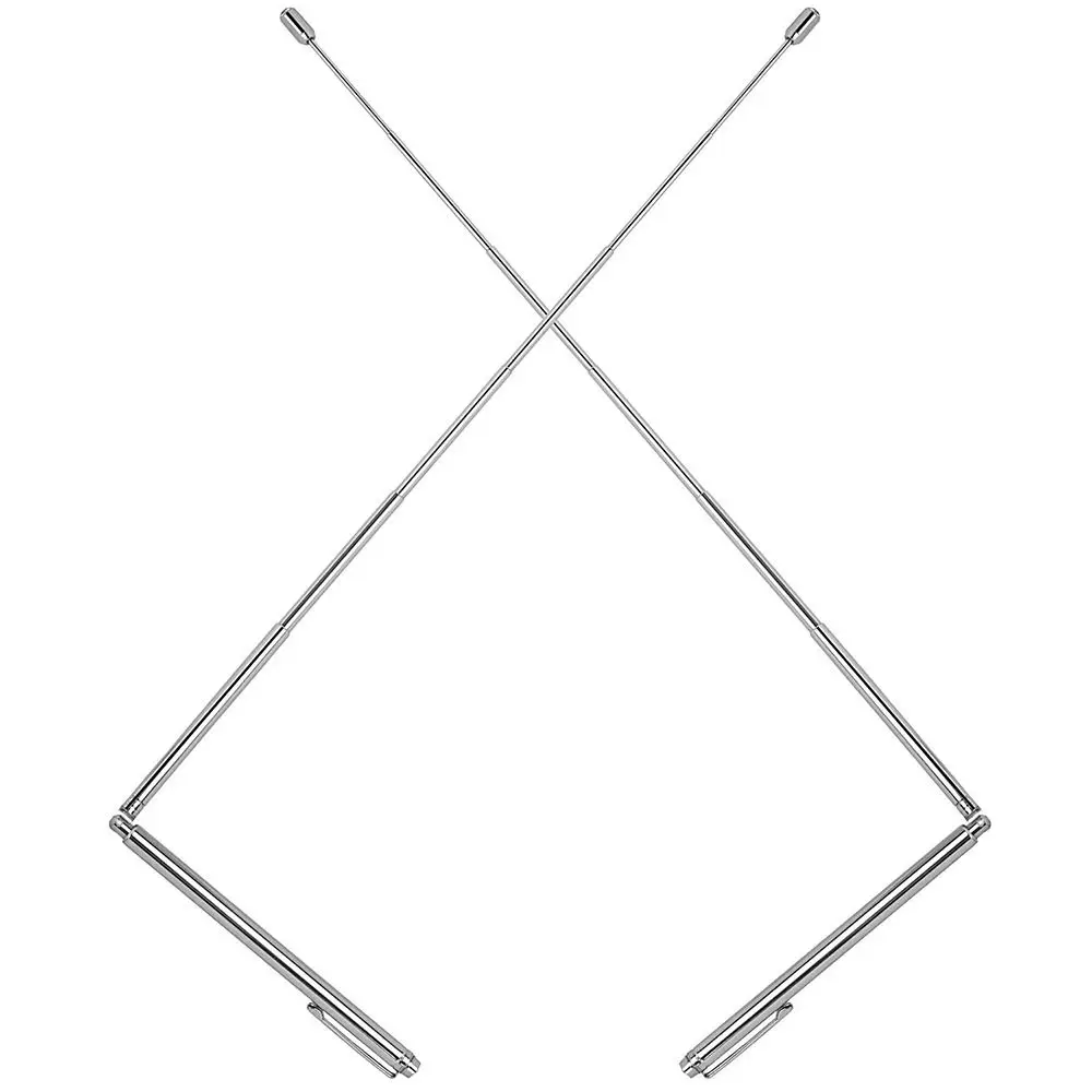 1Pcs Brass Alloy Dowsing Rods Metal Retractable Retractable Detector Rod Portable Flexible Rotation L Rods for DIY Projects