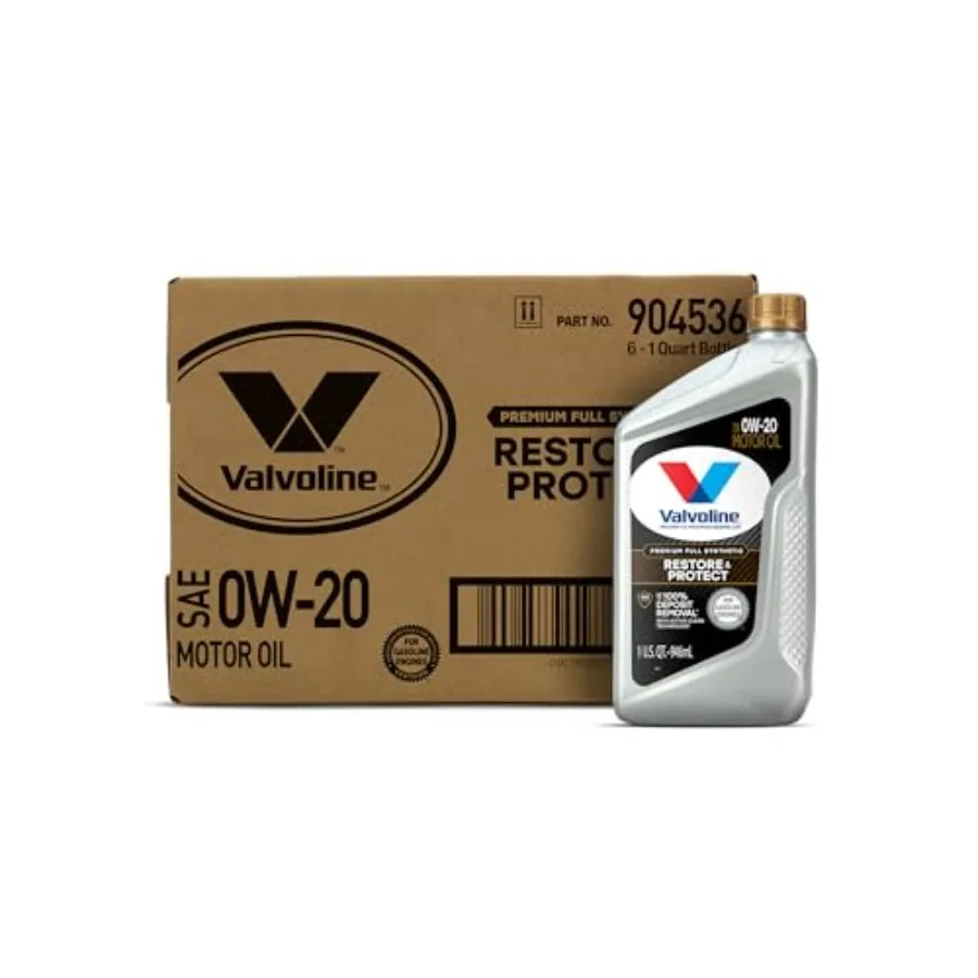 

Restore and Protect Full Synthetic 0W-20 Motor Oil 1 Quart Pack of 6