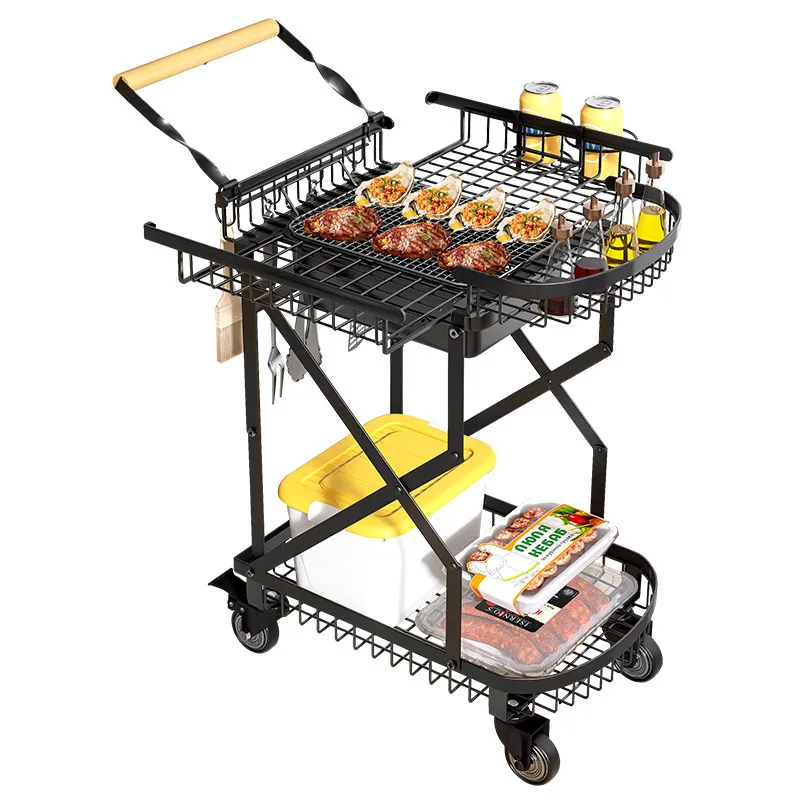 New outdoor barbecue collapsible dinner camping portable  grill thickened