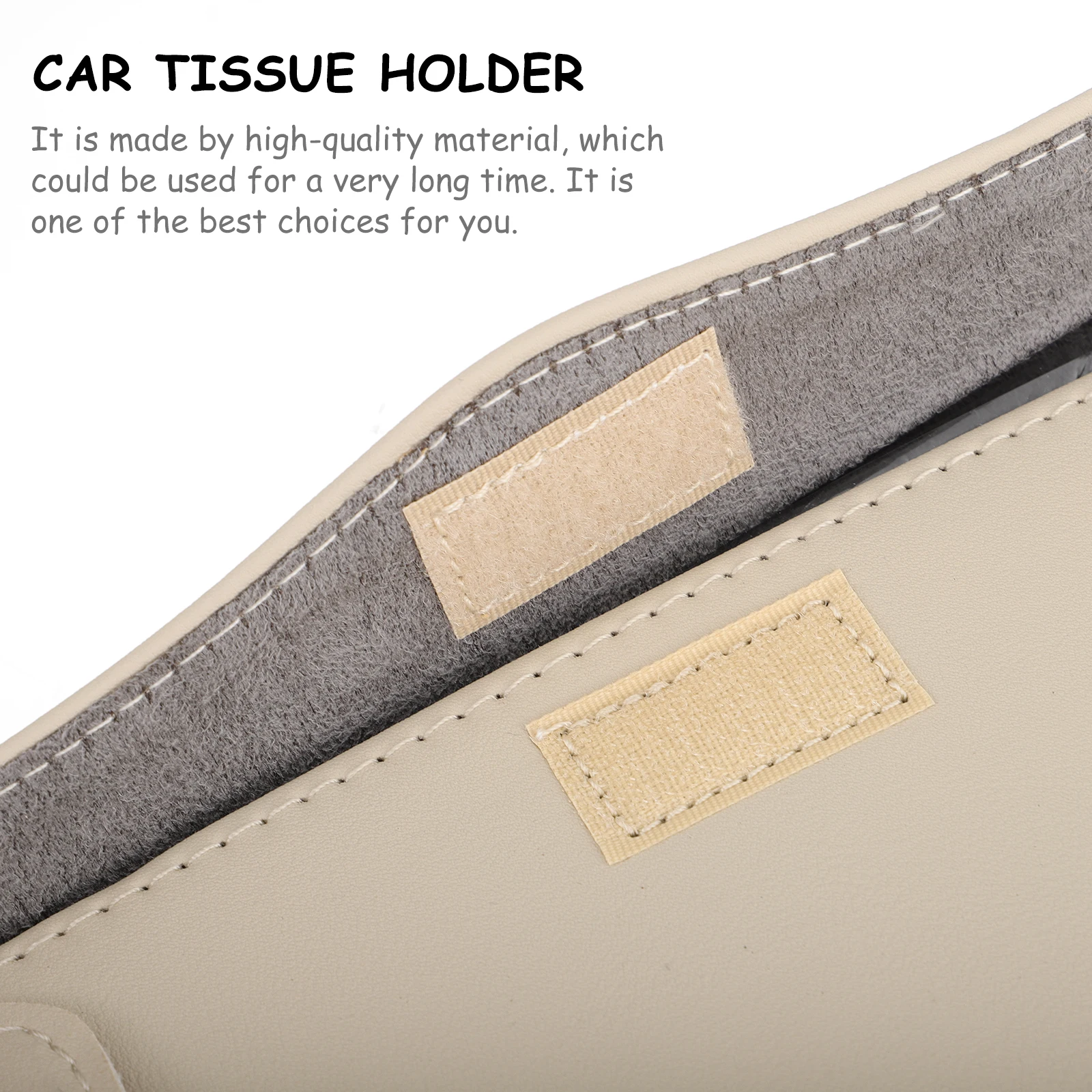 

1pc Car Holder Premium Sun Visor Mounted Tissue Box Durable Pu Hanging Tissue Storage Case For Car Visor Towel Box