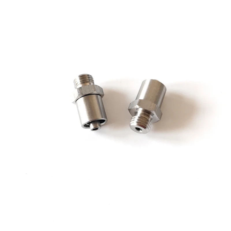 316 stainless steel luer lock fitting male luer to M8x1 male thread connector metal luer adapter