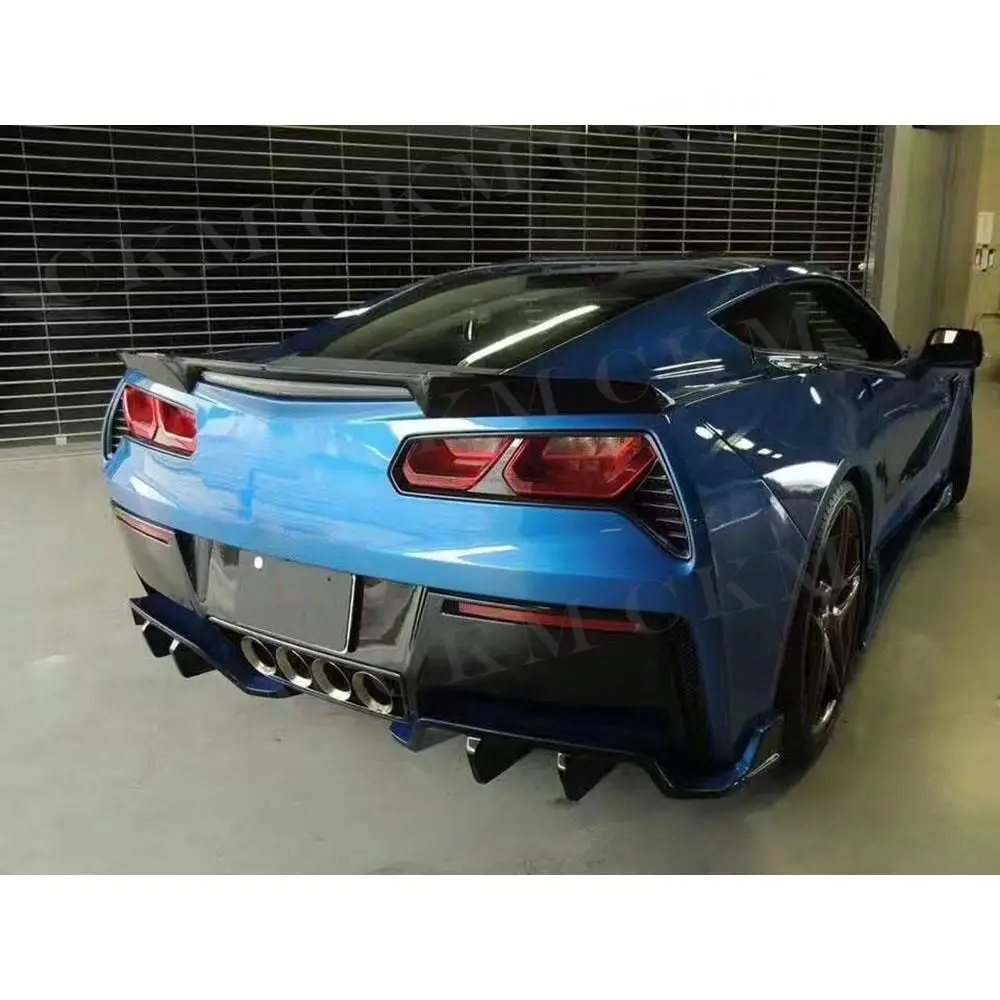 

Carbon Fiber Rear Bumper Diffuser Lip Splitters Apron Car Accessories For Chevrolet Corvette C7 2014-2018 Car Styling Body Kits