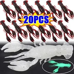 5/10/20pcs Soft Fish Lures Artificial Shrimp Baits Fishing Tackle Lobster Crayfish Worm Eel Needfish Swimbaits Jig Fishing Tools