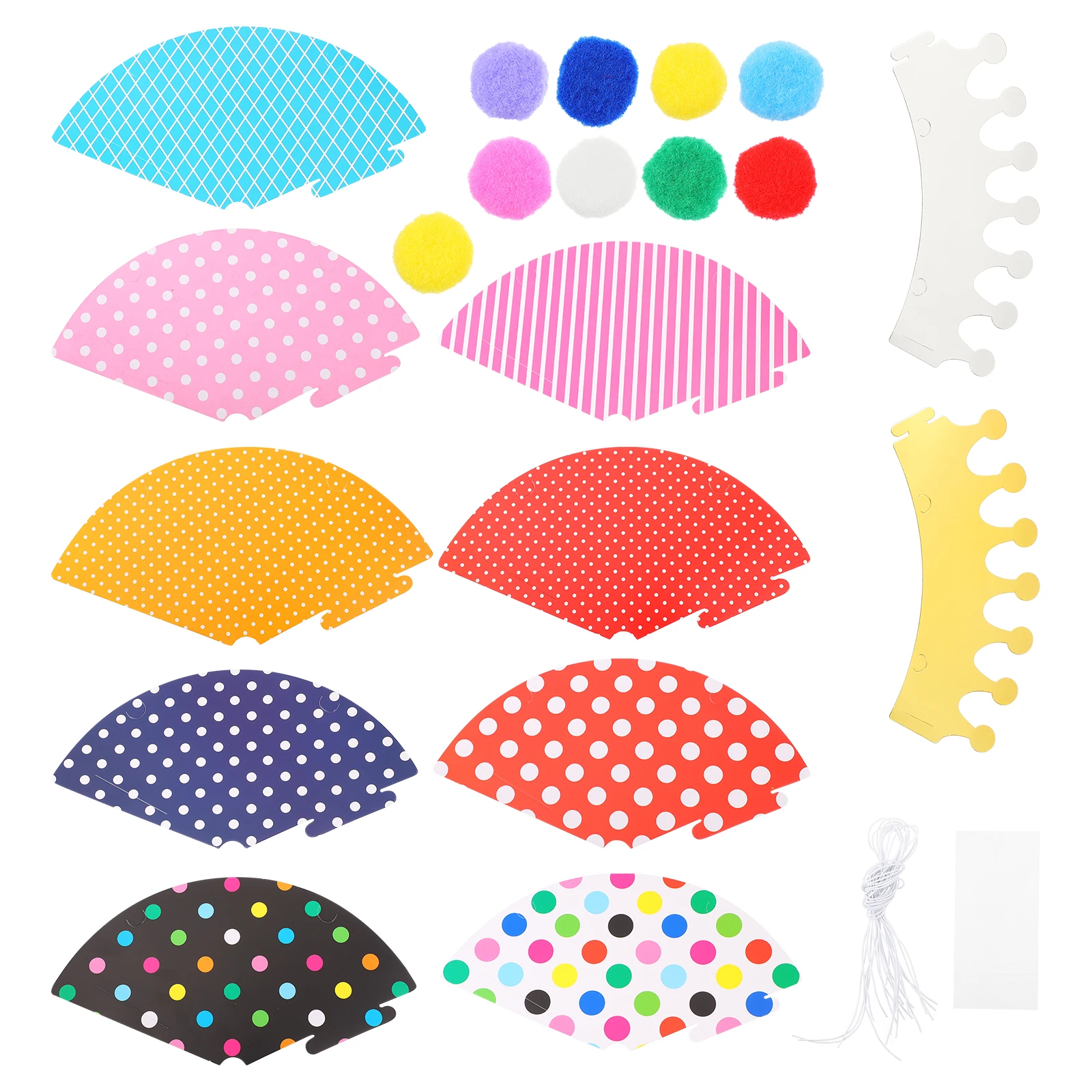 

31Pcs Birthday Party Hats Kids Colorful Party Caps Lovely Children Headdress Photo Props Birthday Hat Paper Crown Hats