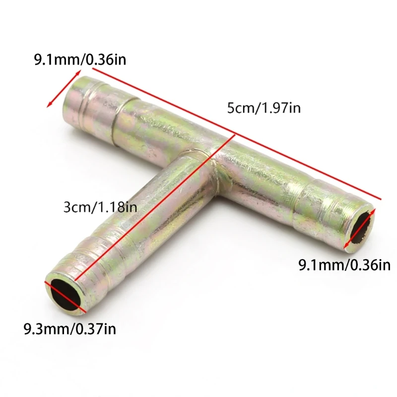 F92C 8MM 5/16 3 طريق خرطوم موصل شائك هواء الوقود أنابيب أنابيب الغاز