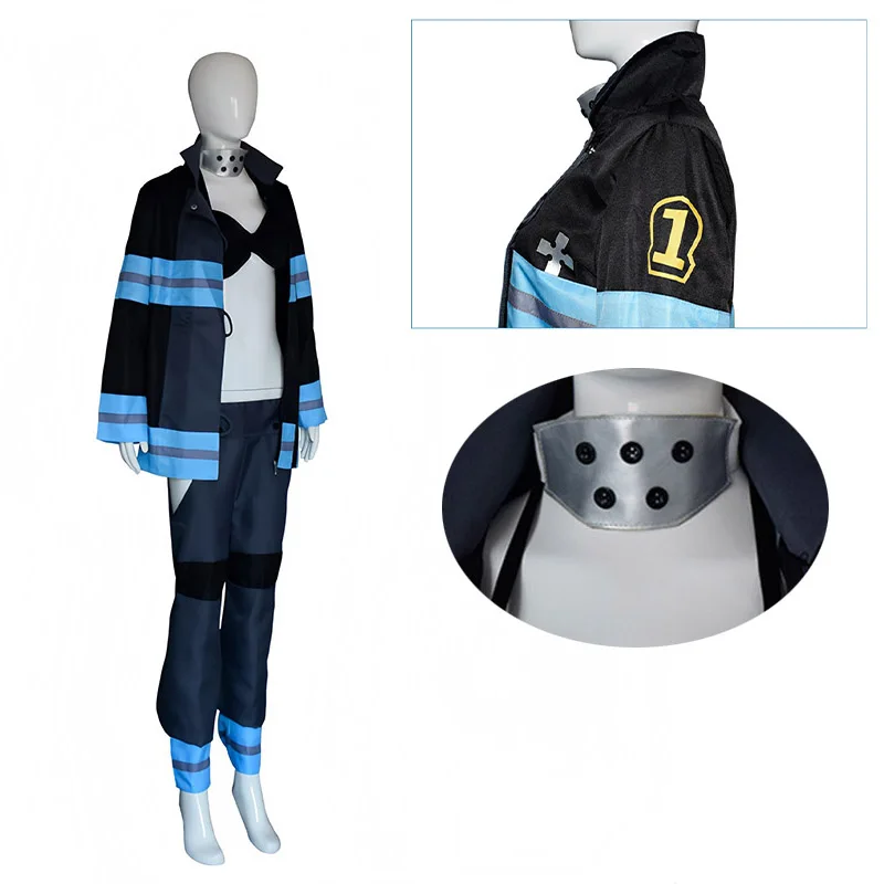 Fire Force Kotatsu Tamaki Косплей Костюм 1st Special Fire Brigade Женская униформа для ролевых игр Tamaki Kotatsu Полный комплект парика