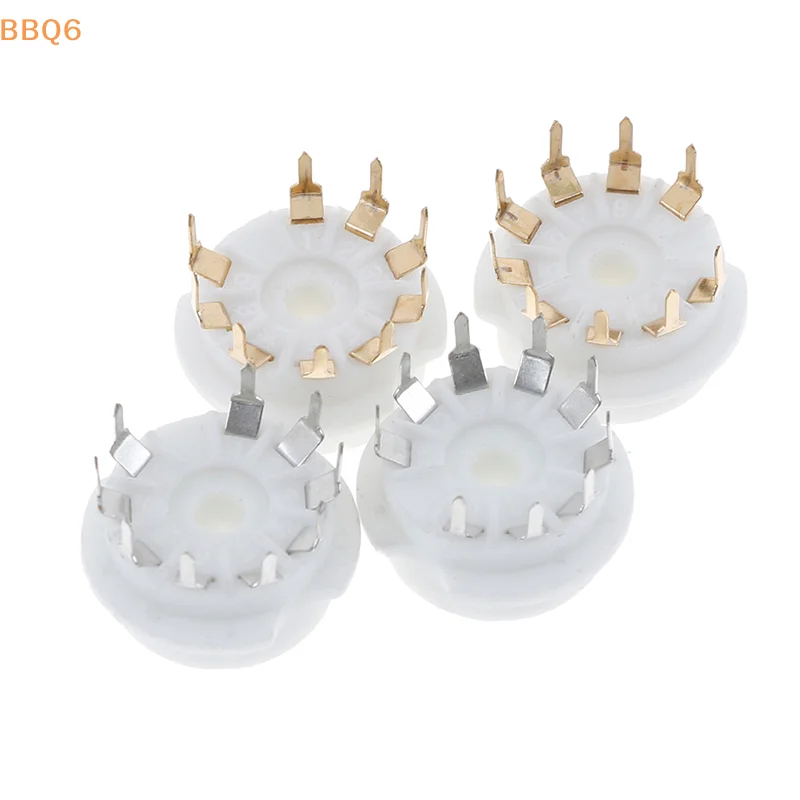 *1Pc 9pin Ceramic Vacuum Tube Valve Base For 12AX7 12AU7 ECC83 Gold Plated Pcb Ceramic Tube Socket Vintage Audio DIY