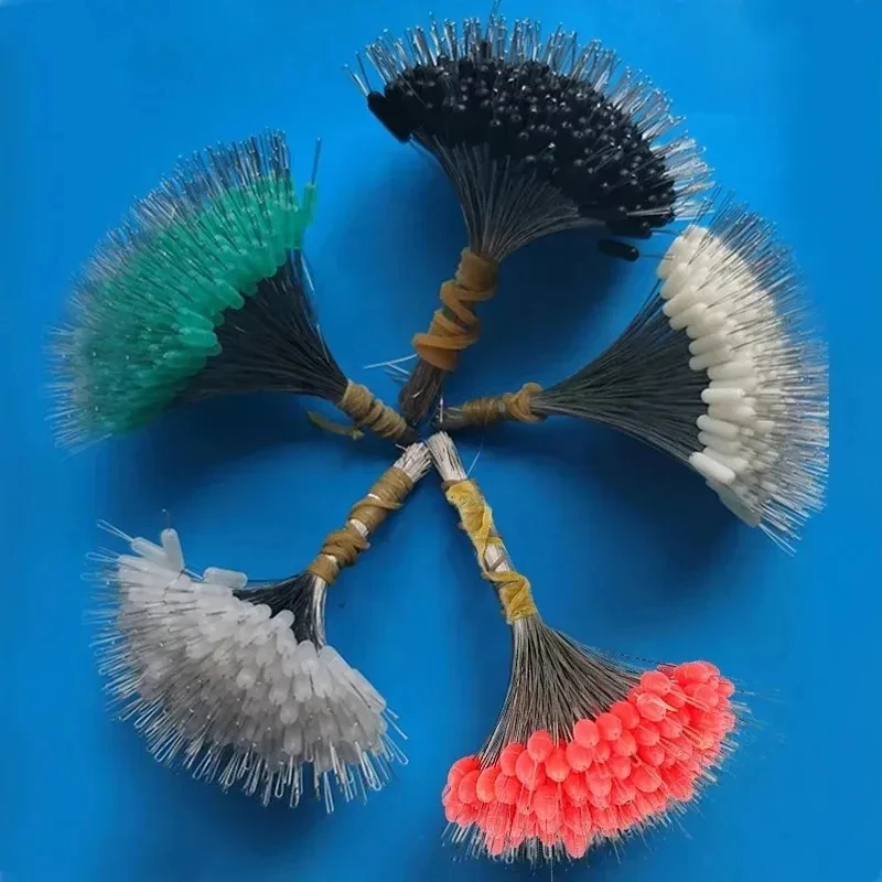 1/2 Set Silikon Space Bean Oval Stopper Bobber Professioneller Angelstopper Widerstandsfähiger Anti-Strang-Fischleinen-Angelzubehör