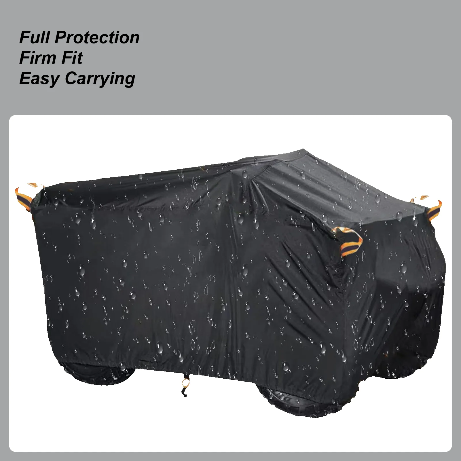 ATV Cover UV Protection Tarp Outdoor Storage Cover For Rainy Weather Summer Sun Exposure Winter Road Trips Dusty Environments