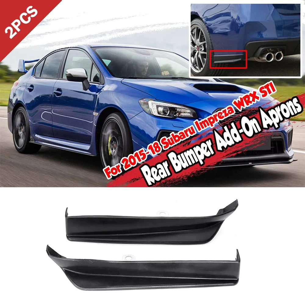 

2PCS Car Rear Bumper Lip Aprons Spats Splitters Diffuser Canard Protector For Subaru Impreza WRX STI 2015-2019 Car Accessories