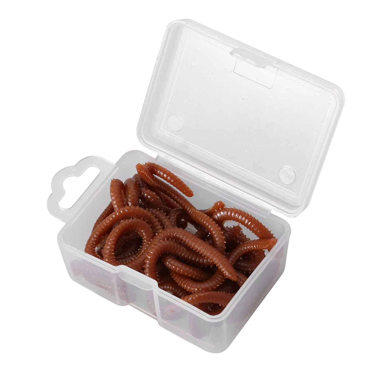 

20G Lifelike Fishing Bait Fake Grub Worm Lures Red Hook Easily Realistic Design For Anglers Fish Attract