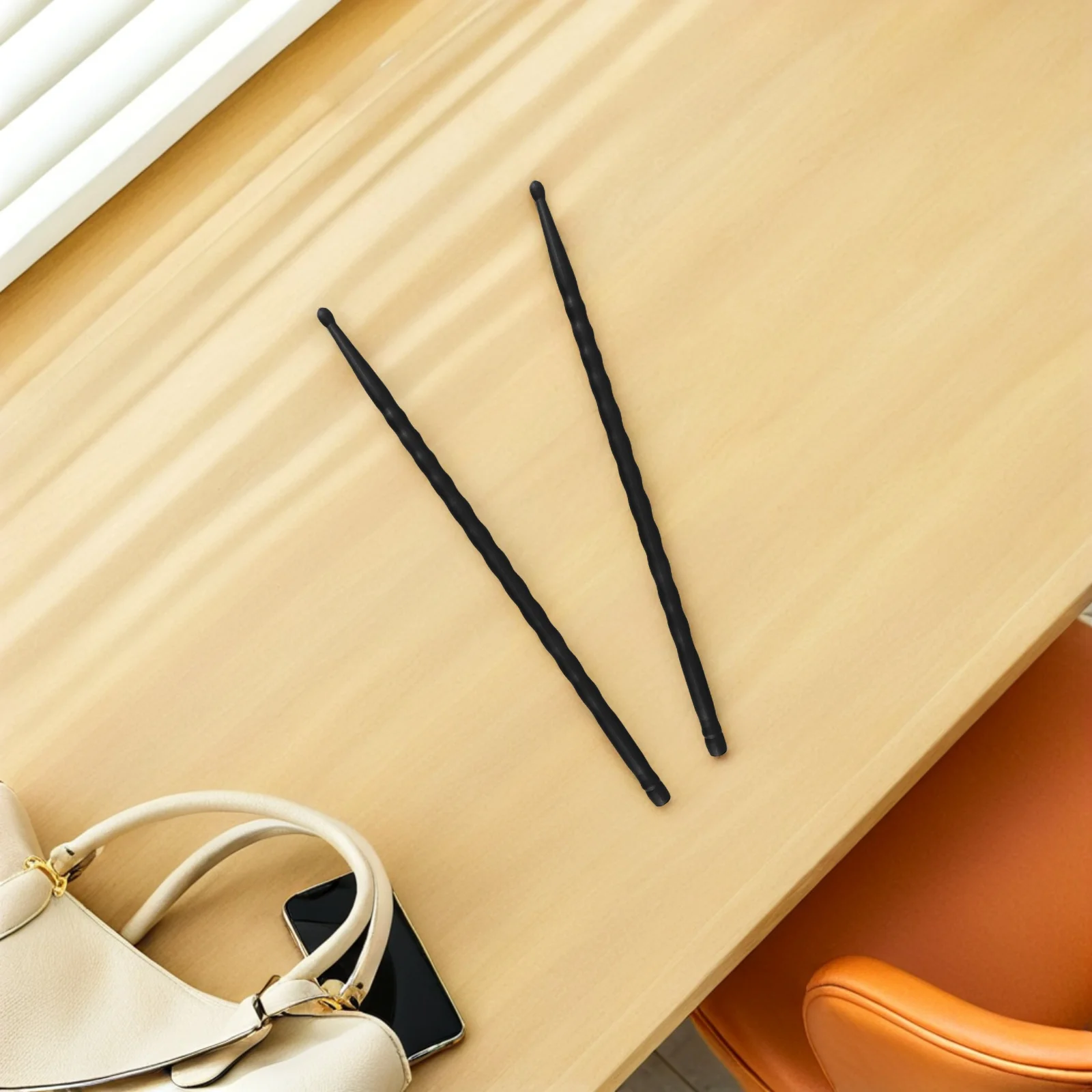 ألياف الكربون 5a أفخاذ خفيفة الوزن المضادة للانزلاق لموسيقى الجاز قرع ممارسة التدريب الطبول العصي حزمة