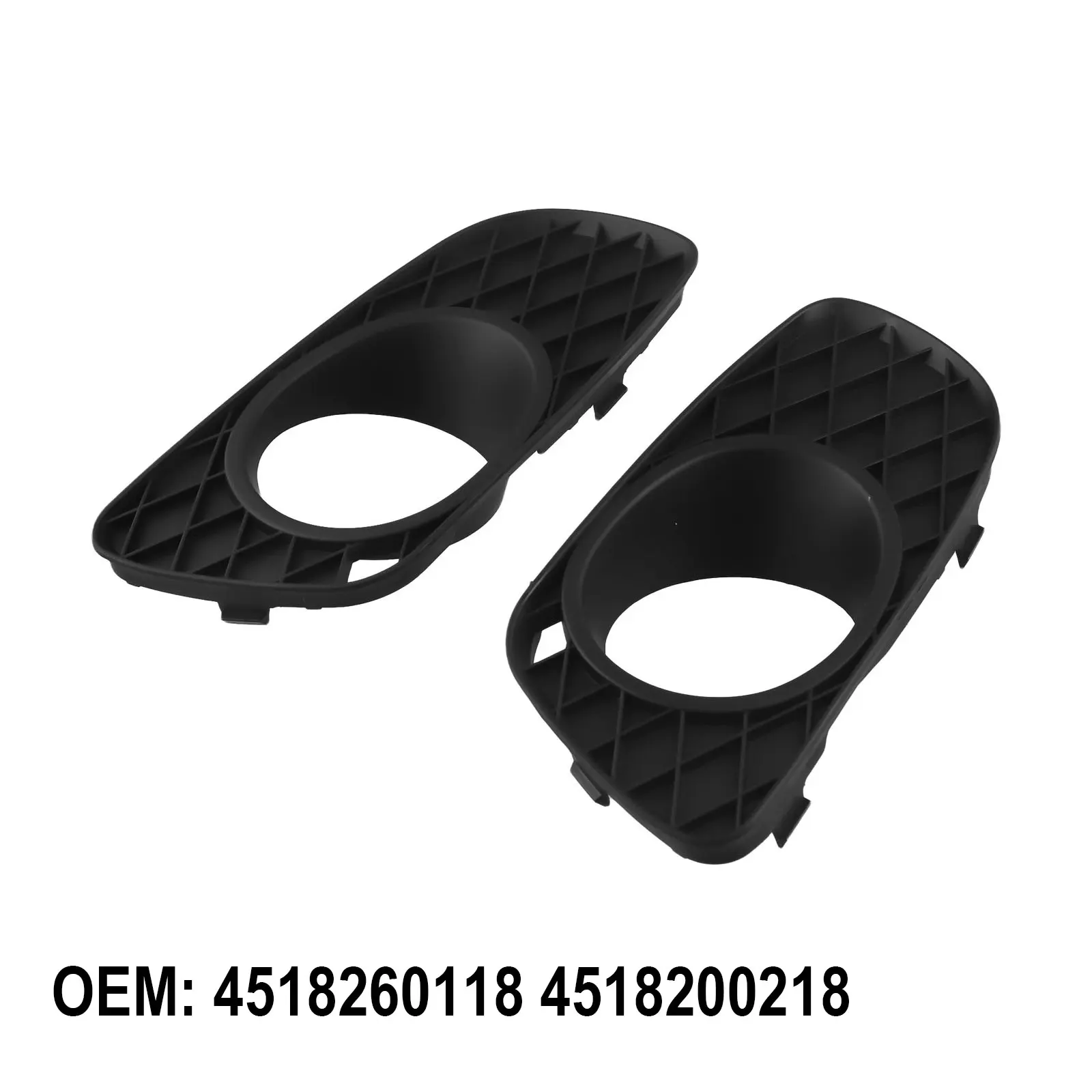 2x Car Fog Light Lamp Covers ABS 4518200218 For Smart For Fortwo 451 07-14 Automobile Front Fog Lamp Frame Grille Fog Lampshade