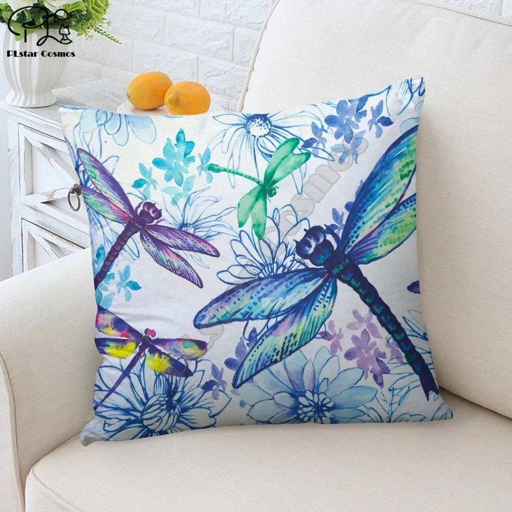 Dragonfly Pillow Case 3D Printed Hieroglyphs Cushion Cover for Sofa Car Home Decor Harajuku Pillowcase 01