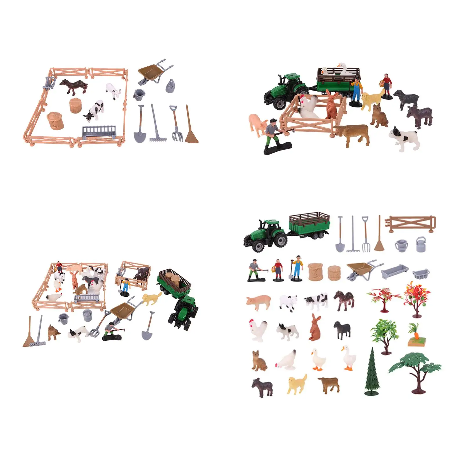 Boerderijdieren Figuren Speelgoedcollectie Realistische decoraties Gesimuleerde micro-landschapsmodelbeeldjes voor kinderen Volwassenen Kinderen
