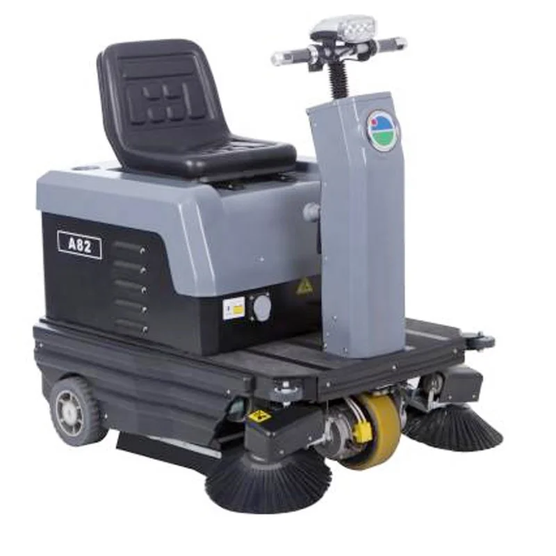 A82 Large Capacity Battery Waterproof Outlet Double Brushes New Design Industrial Manual Floor Sweeper With CE Standard