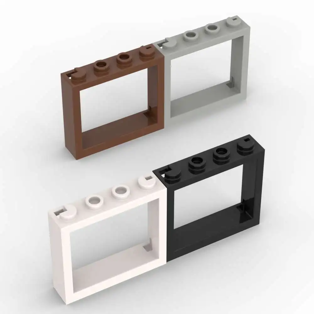 MOC 10 قطعة نافذة 60594 لا علامات تبويب مصراع التراص الطوب البديل 1x4x3 اللبنات لعبة الإبداعية الكبار الأولاد هدية عيد