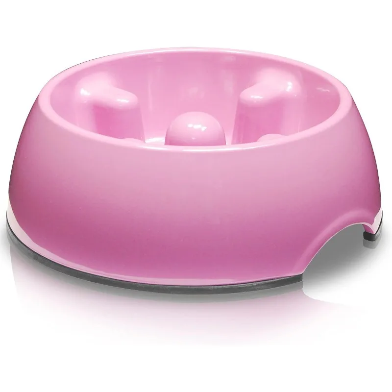 Pet Cat Dog Slow Food Bowl Fat Help Healthy Round Anti-choking Thickened and Non-slip Multiple Colors
