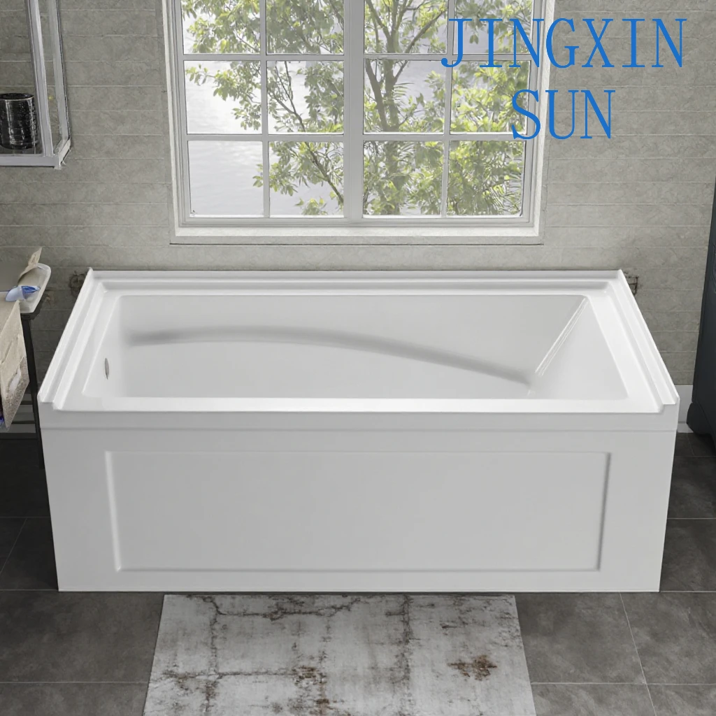 Modern Acrylic Freestanding Rectangle Bathtub For Adults Luxury Whirlpools And Showers For Soaking In Bathroom For Hotels
