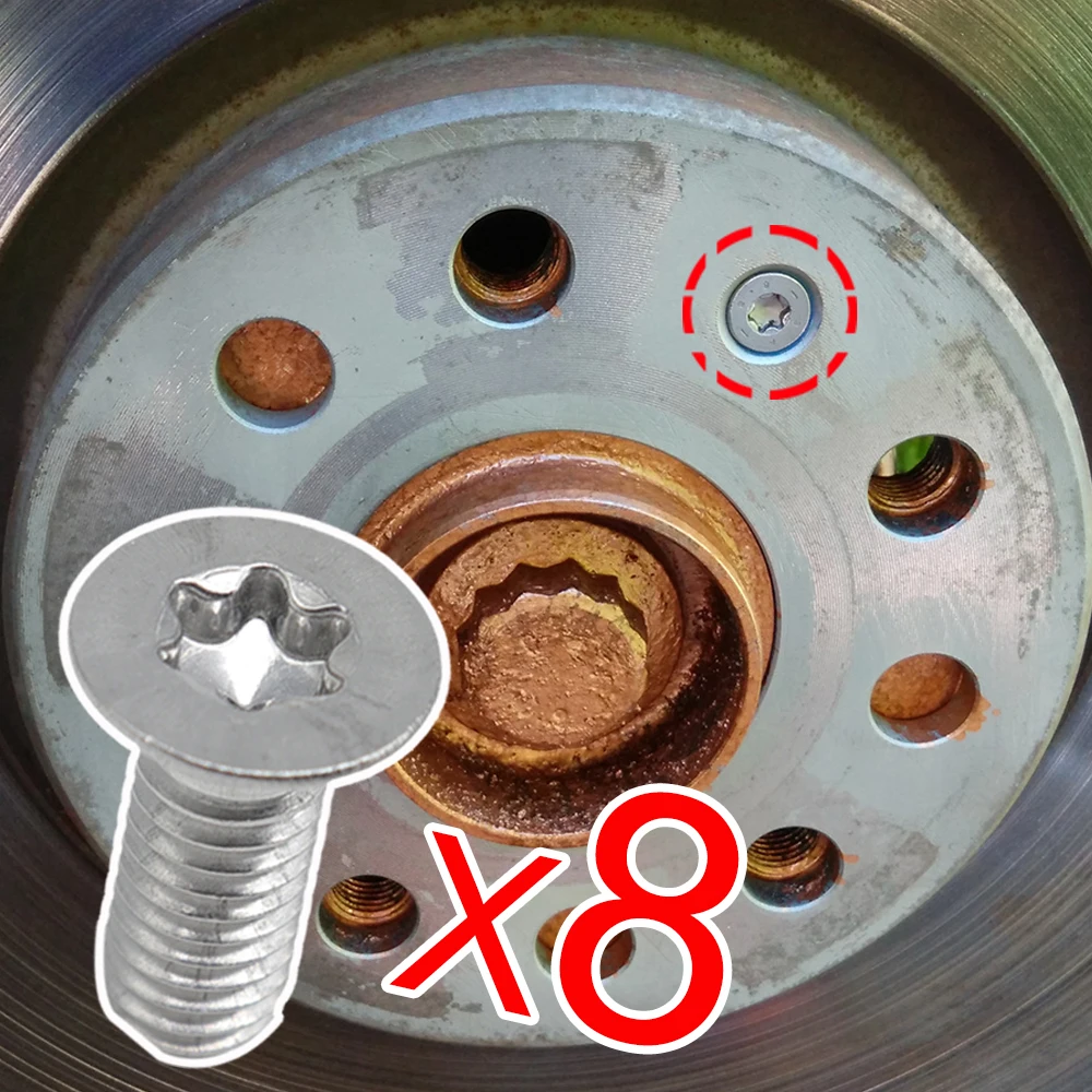 

8X Hex Socket Countersunk Bolt For Hyundai Accent Elantra GENESIS Getz GRANDEUR Santa Fe Sonata Veloster Brake Rotor Disc Screws