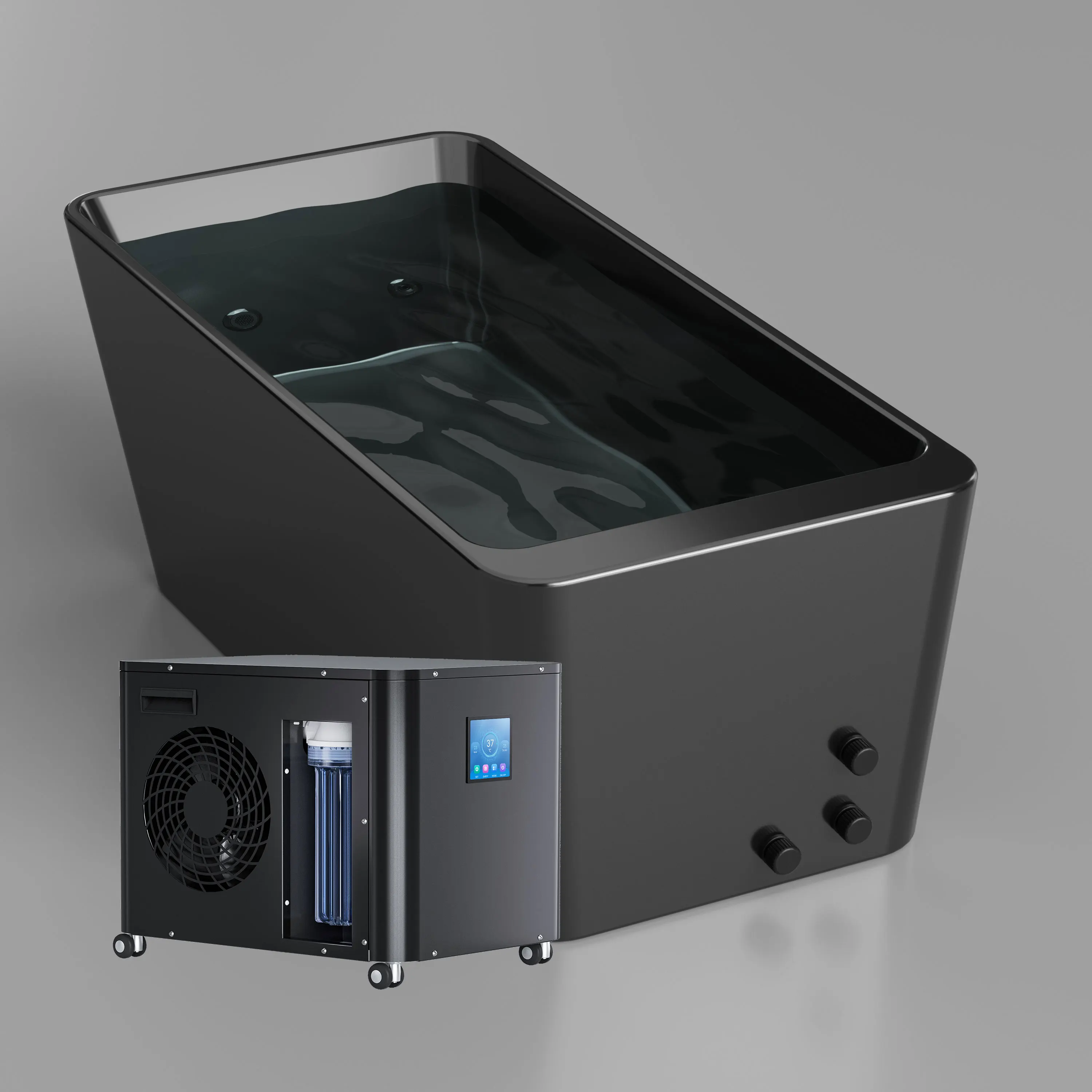 

Factory Customizable Acrylic Cold Plunge Tub for Sports Recovery Therapy WiFi APP Control Multiple Chiller Options Spa
