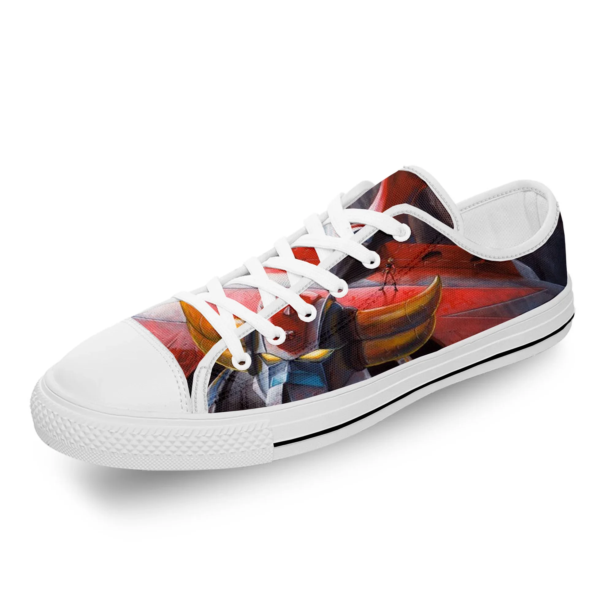 Hot UFO Robot Goldrake Grendizer Anime Gurendaiza Casual Cloth Custom Low Top Canvas Shoes Men Women Breathable Sneakers