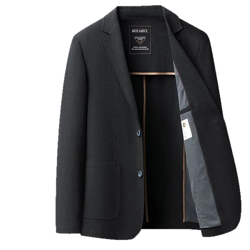 

Мужской легкий пиджак с отложным воротником, однобортный, с длинными рукавами, для вечерних мероприятий, работы, повседневной носки, приталенный, для официальных и неформальных случаев