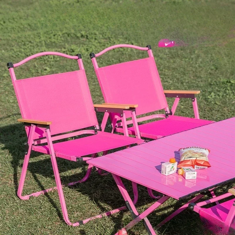 

Outdoor Folding Chair Pink Camping Tavern Beach Supplies Portable Leisure