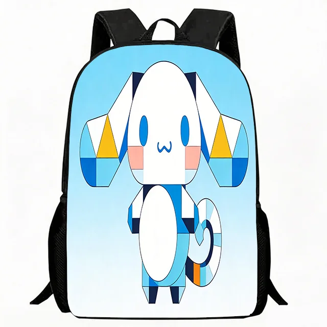 

Kids Bag Geometric Cinnamoroll Puppy Print School Backpack Lightweight Breathable Children's Casual Daypack Adjustable Durable K
