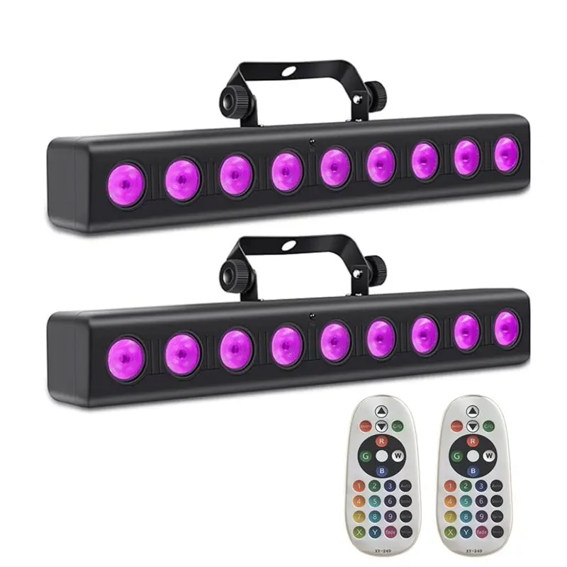 

【ЭЛЕКТРОННЫЕ АКСЕССУАРЫ】Светодиодная световая панель LED 4-в-1 RGBW для диджеев, 36-ваттный светодиодный сценический светильник с дистанционным управлением, звукоактивируемый, с американской вилкой.